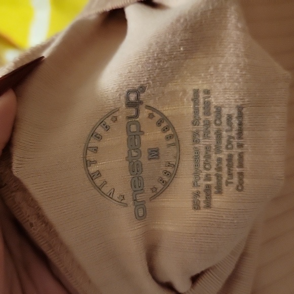 One-step up blush pink mockneck tee size medium - Picture 3 of 3